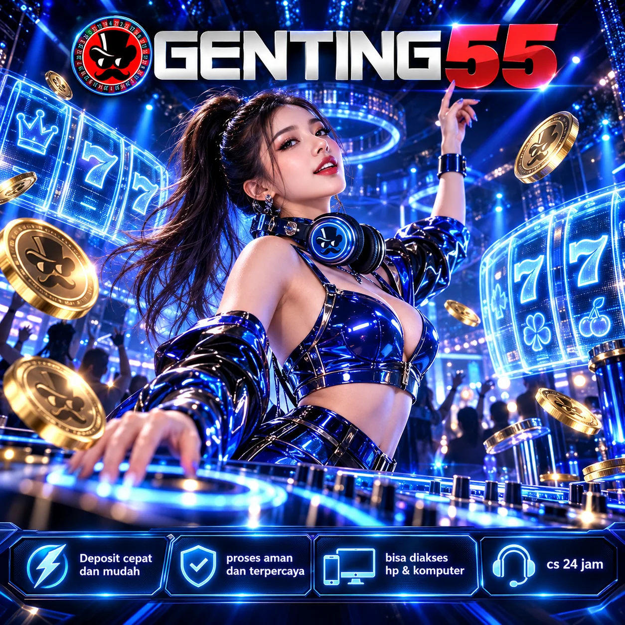 Banner GENTING55 khusus website indexgenting55.pages.dev, ilustrasi hiburan digital